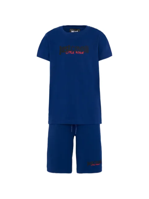 Just Cavalli Kids traje deportivo con logo estampado