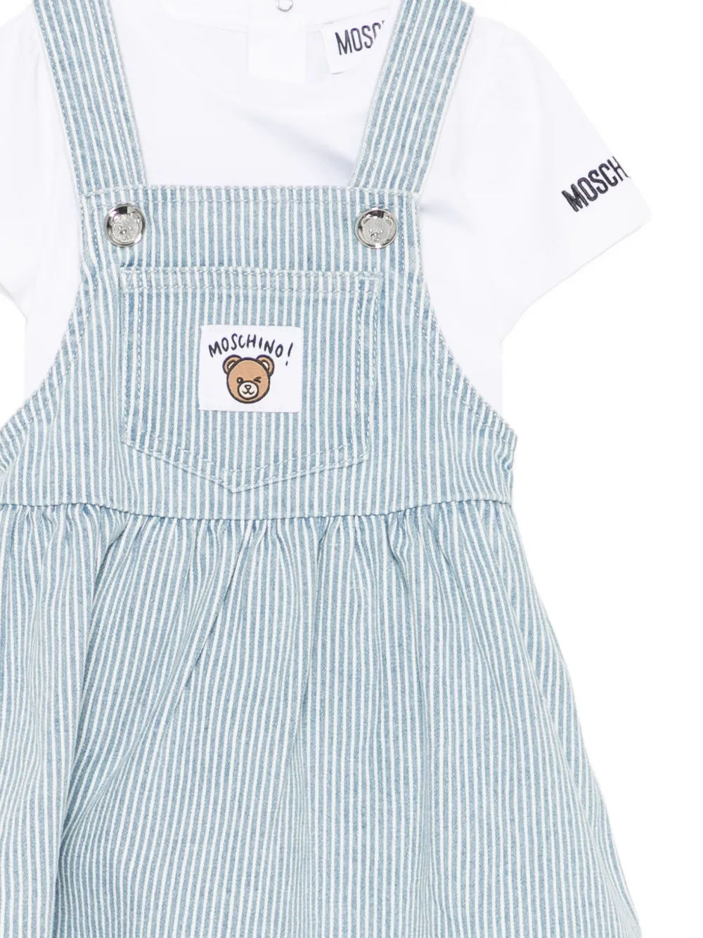 Logo-Embroidered Striped Dress Set