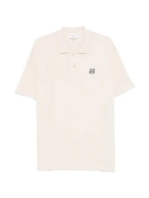 Maison Kitsuné playera tipo polo con bordado Fox