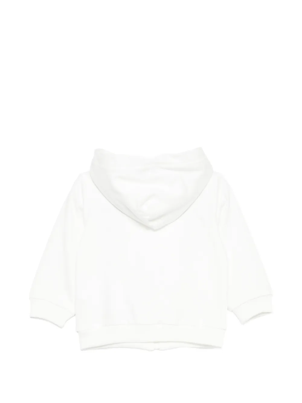 Moschino Kids Hoodie met ritssluiting en logodetail Wit
