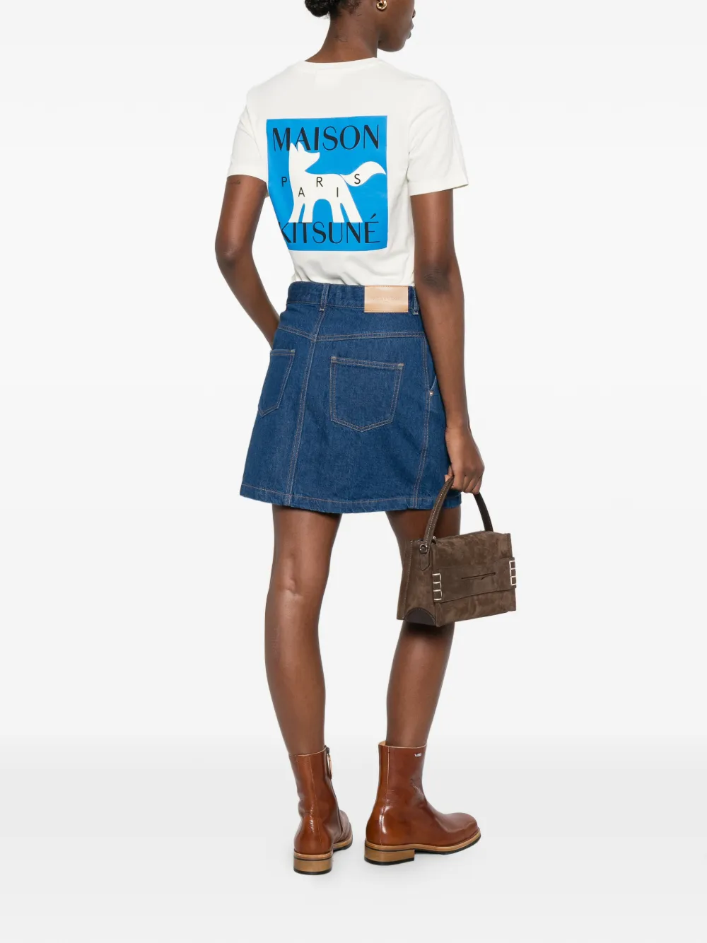  Maison Kitsuné Printed T-shirt - Neutrals 