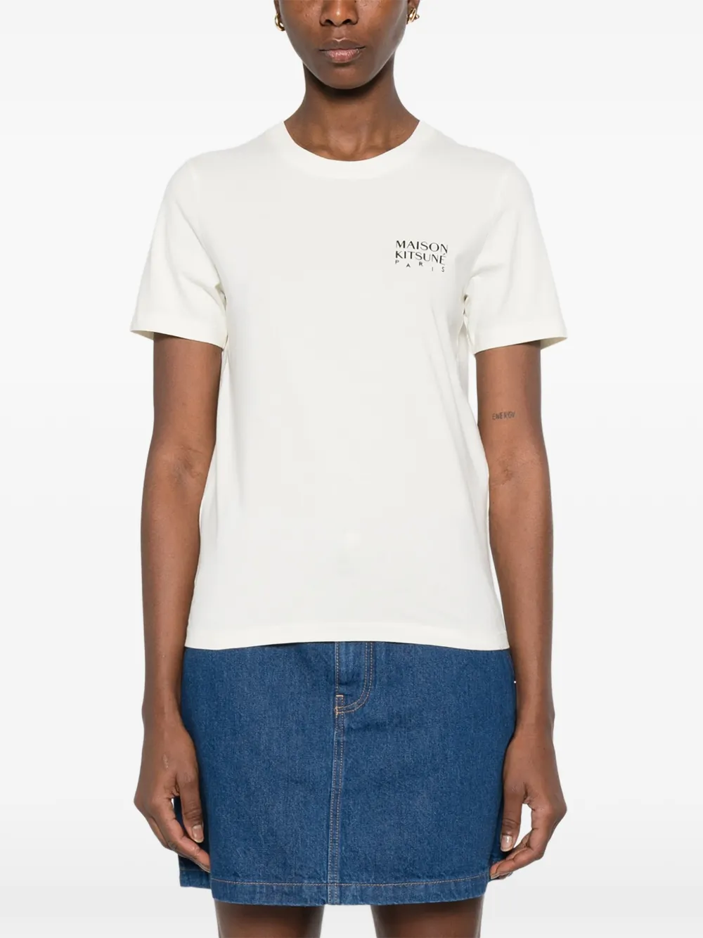 Maison Kitsuné Printed T-shirt - Neutrals 