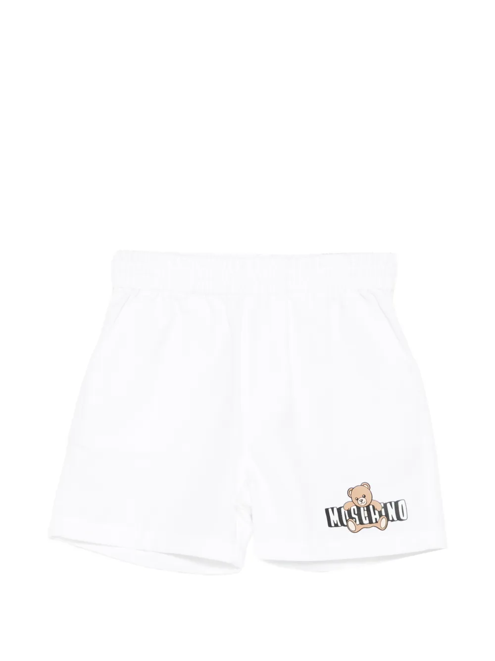 Moschino Kids logo-print shorts - Bianco