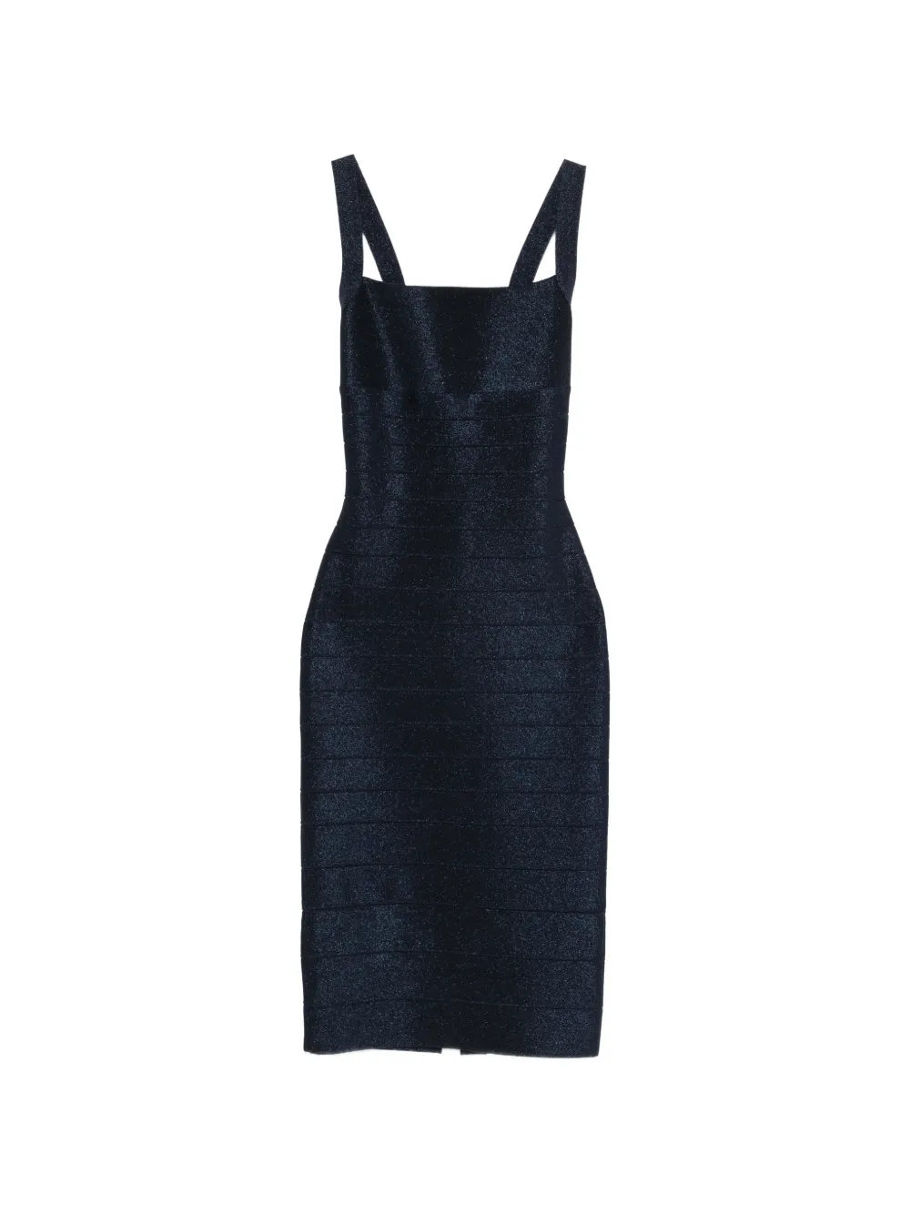 Herve Leger Abito midi Neri con scollo quadrato - Blu