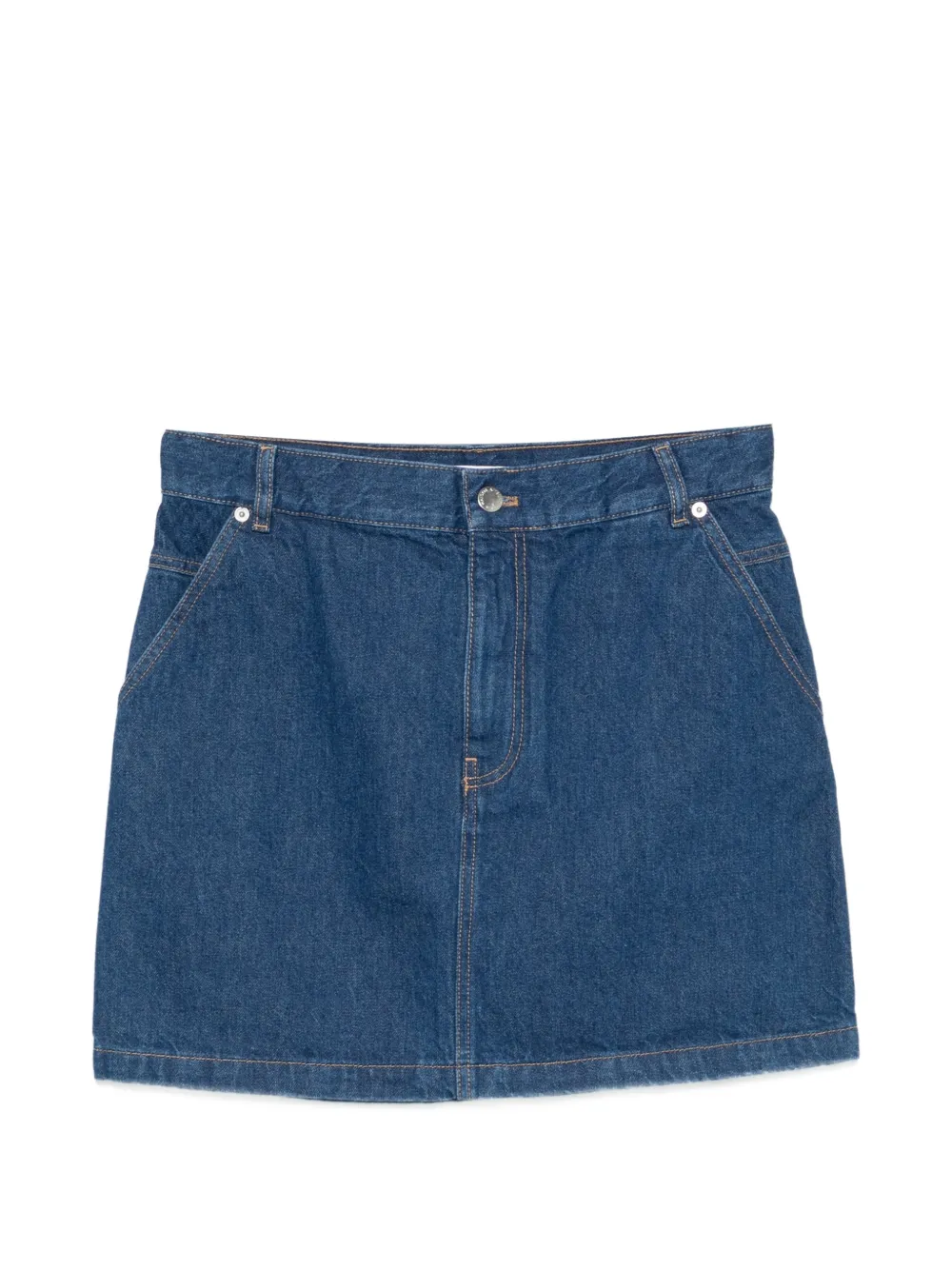 Maison Kitsuné regular-fit denim mini skirt - Blu