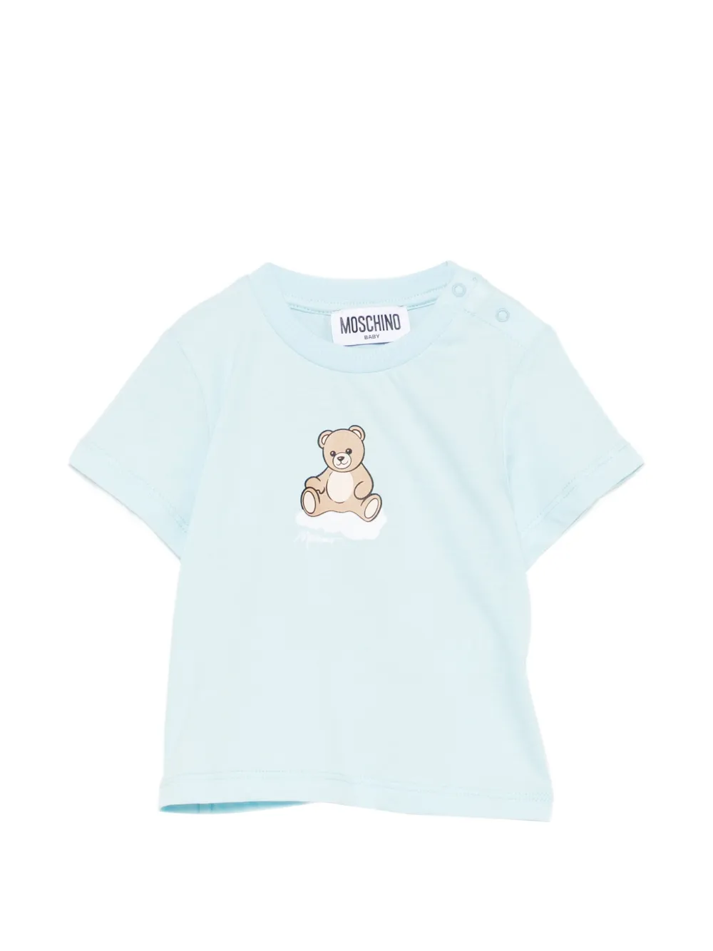 Moschino Kids teddy-print T-shirt - Blu