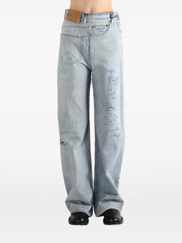 MM6 Maison Margiela Distressed Jeans | Blue | FARFETCH