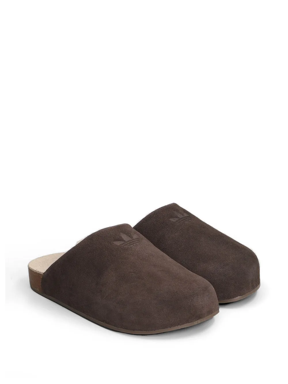 adidas Adimule leren muiltjes met logodetail Bruin