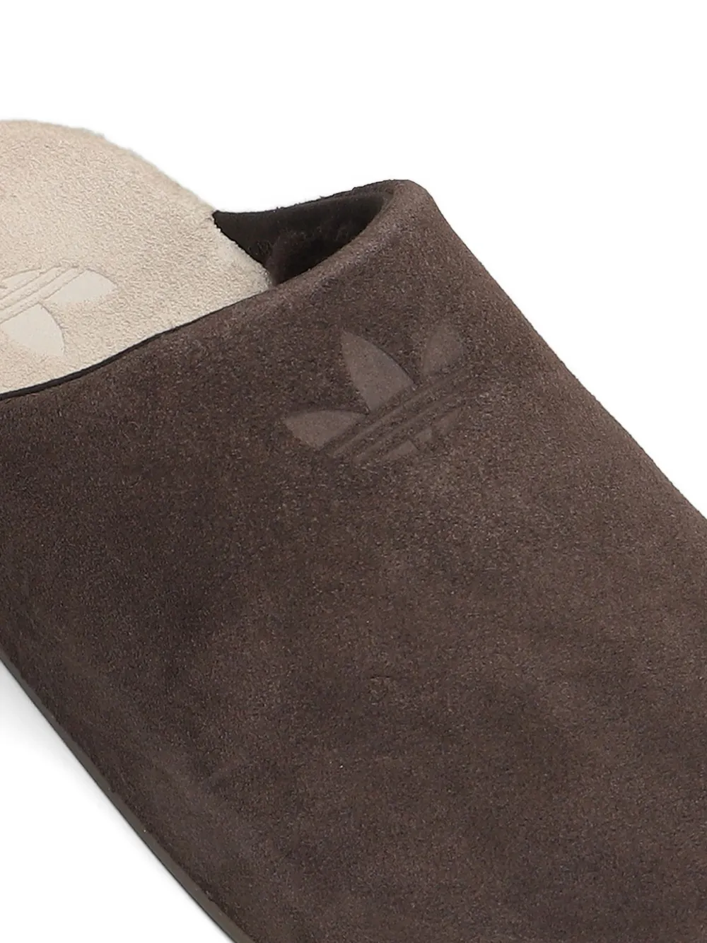 adidas Adimule leren muiltjes met logodetail Bruin