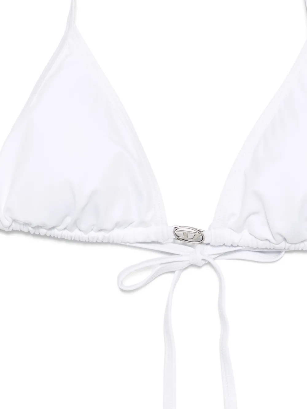 Diesel Elettra-Dnm gestrikte bikinitop Wit