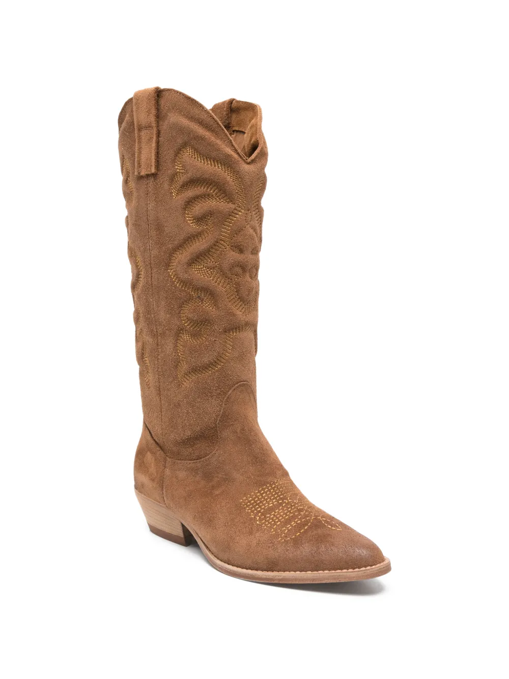  Julie Dee Embroidered Cowboy Boots - Brown 