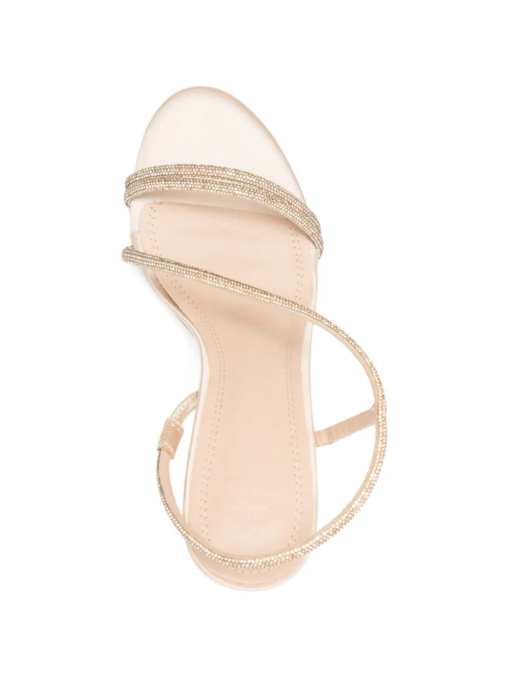 TWENTY FOURHAITCH Flamenco sandalen verfraaid met kristallen Beige
