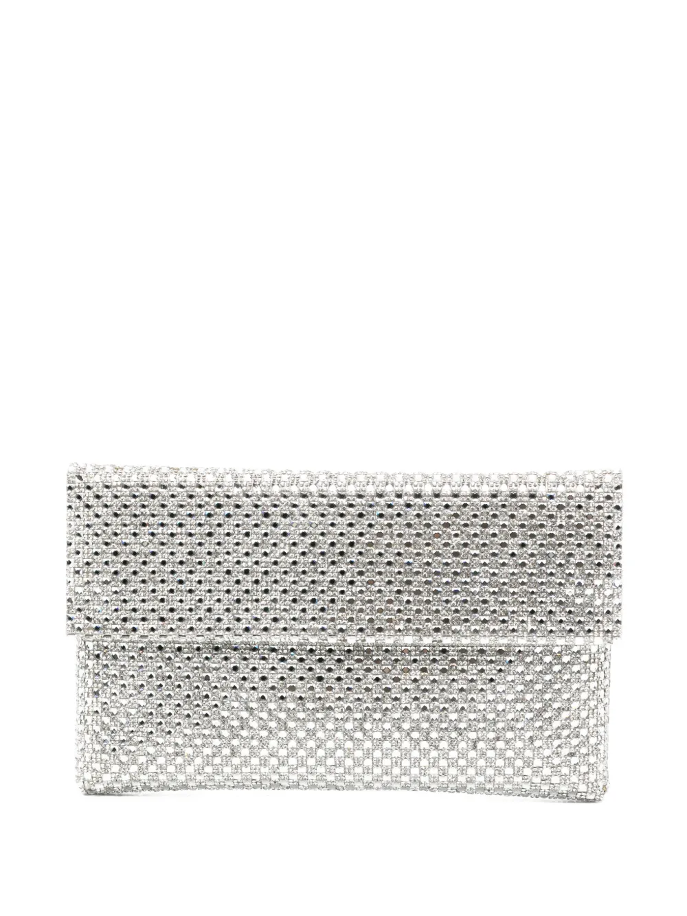 TWENTY FOURHAITCH Morna embellished chain clutch bag - Argento