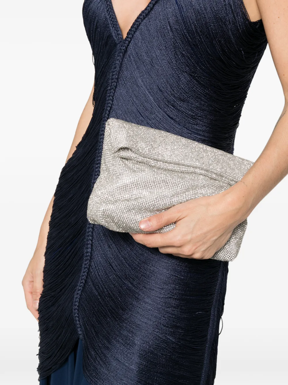  Twenty Fourhaitch Varadero Embellished Clutch Bag - Silver 