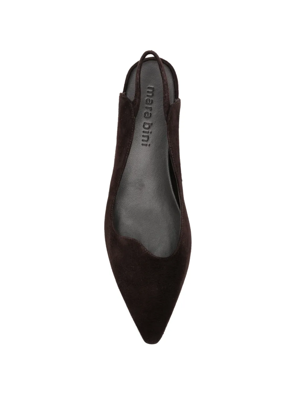 mara bini Platte pumps met puntige neus Bruin
