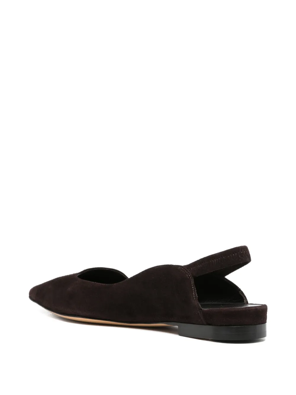 mara bini Platte pumps met puntige neus Bruin