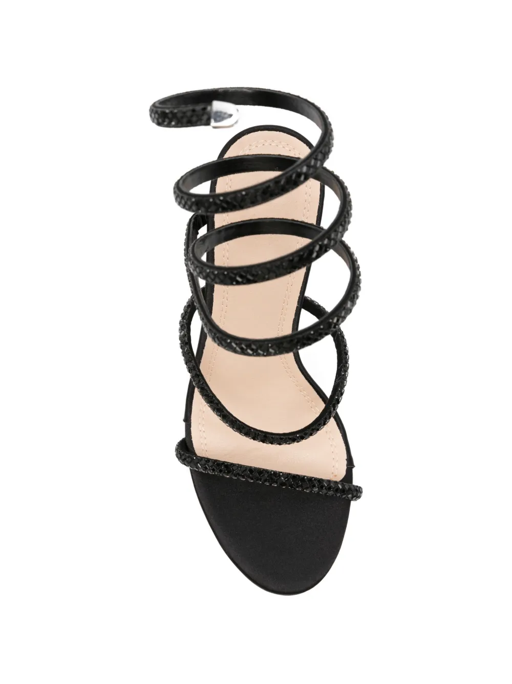 TWENTY FOURHAITCH Zeja verfraaide sandalen Zwart