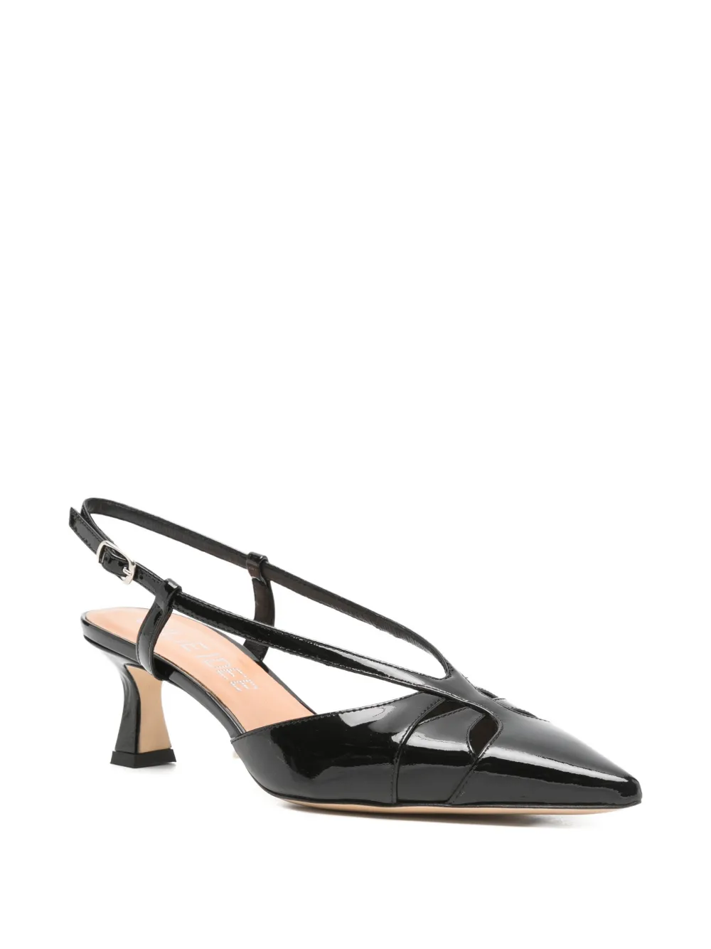 Julie Dee cut-out slingback heeled pumps Zwart