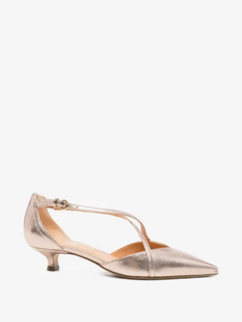 The Seller pointed strap pumps