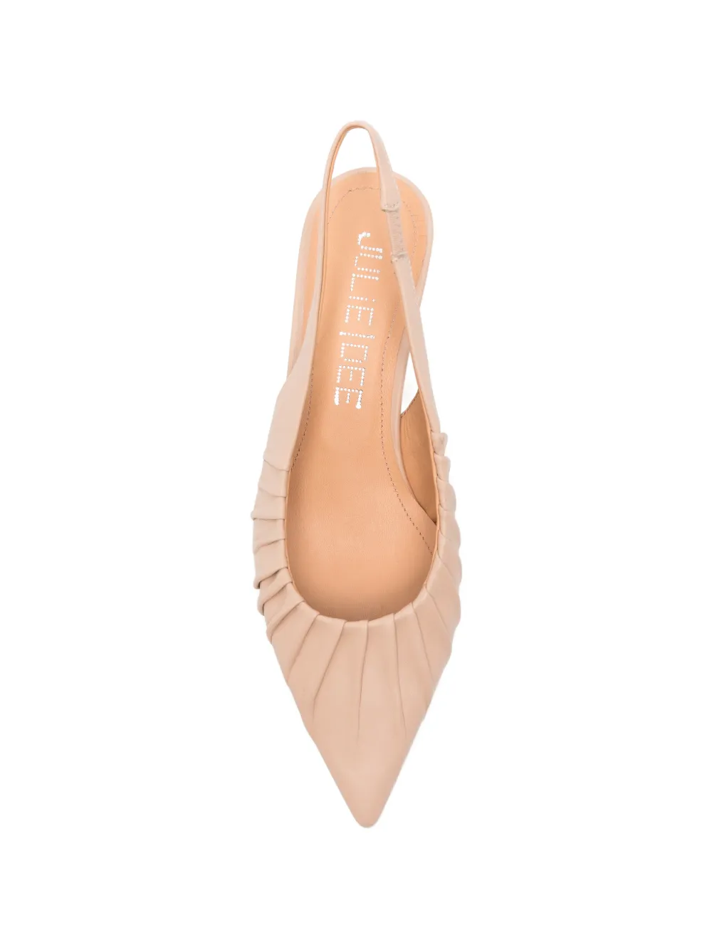 Julie Dee Pumps met ruches en hak Beige