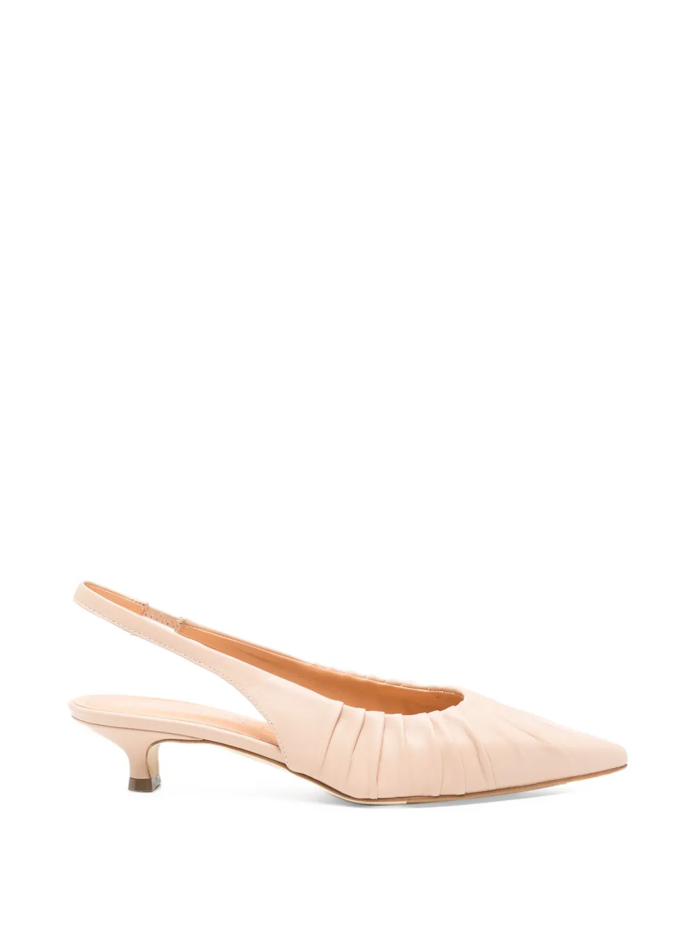 Julie Dee ruched heeled pumps Beige