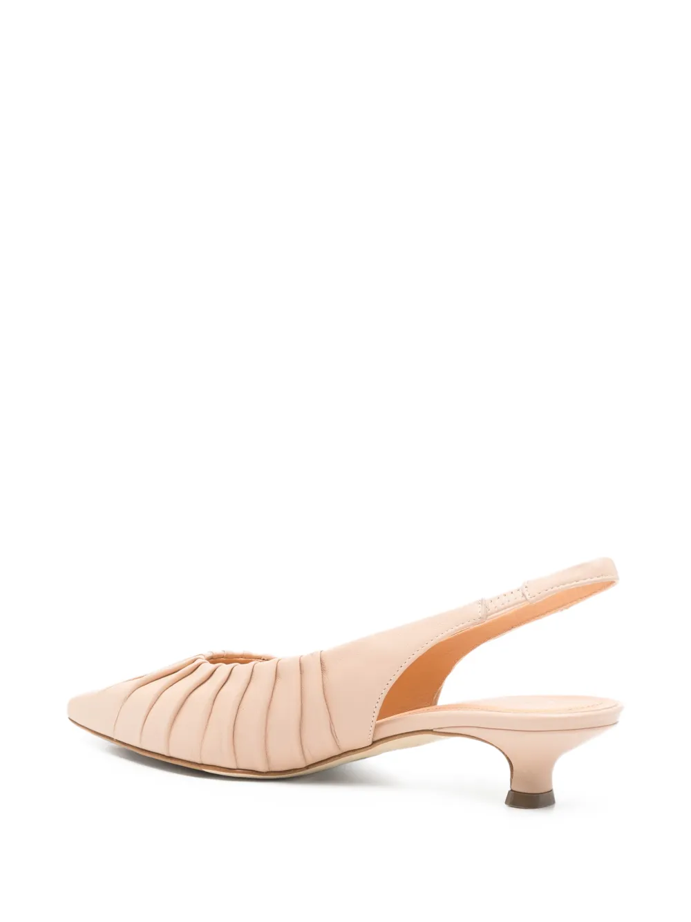  Julie Dee Ruched Heeled Pumps - Neutrals 
