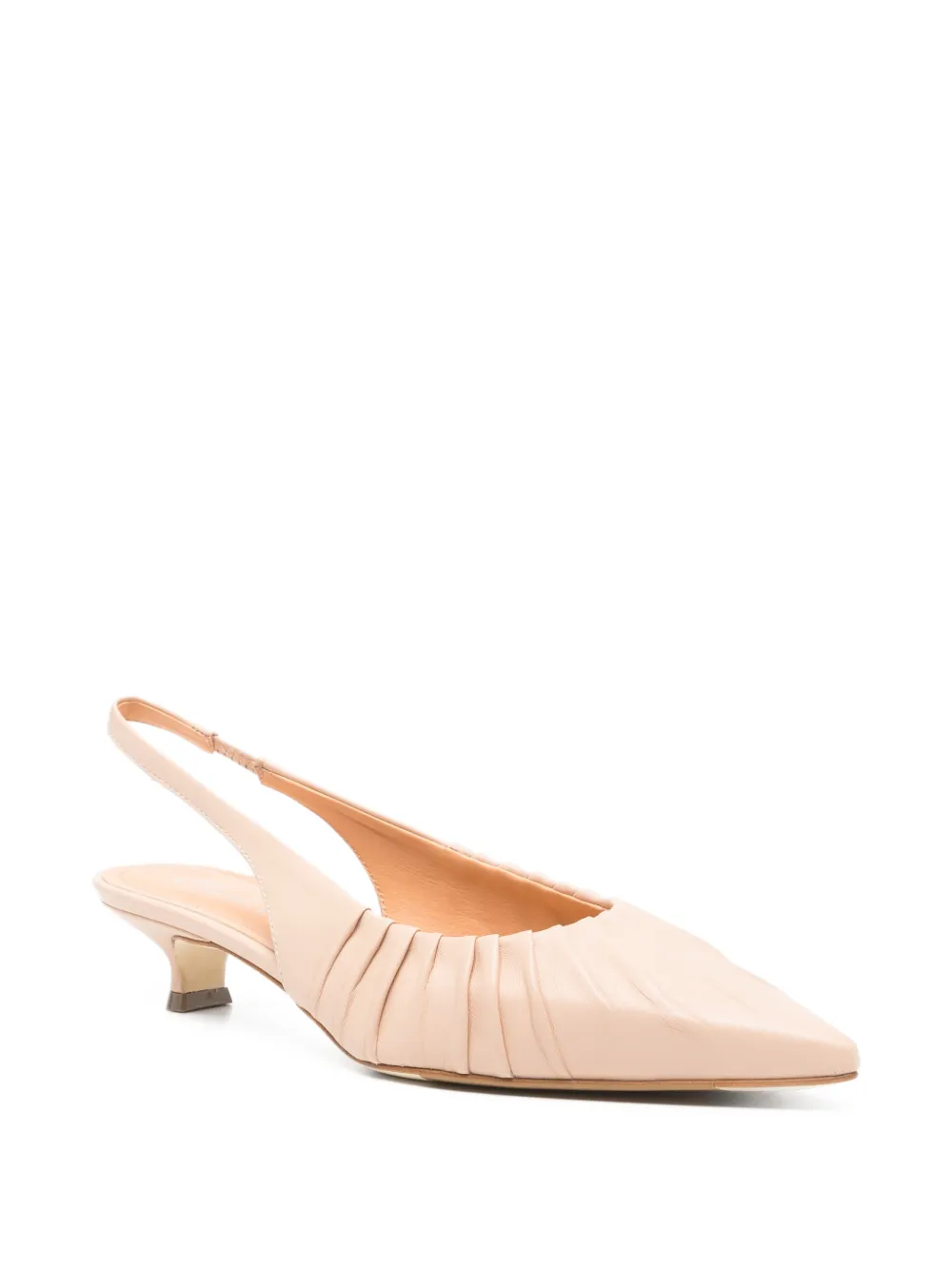  Julie Dee Ruched Heeled Pumps - Neutrals 