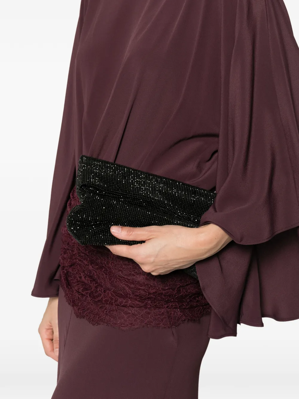  Twenty Fourhaitch Varadero Foldover Clutch Bag - Black 