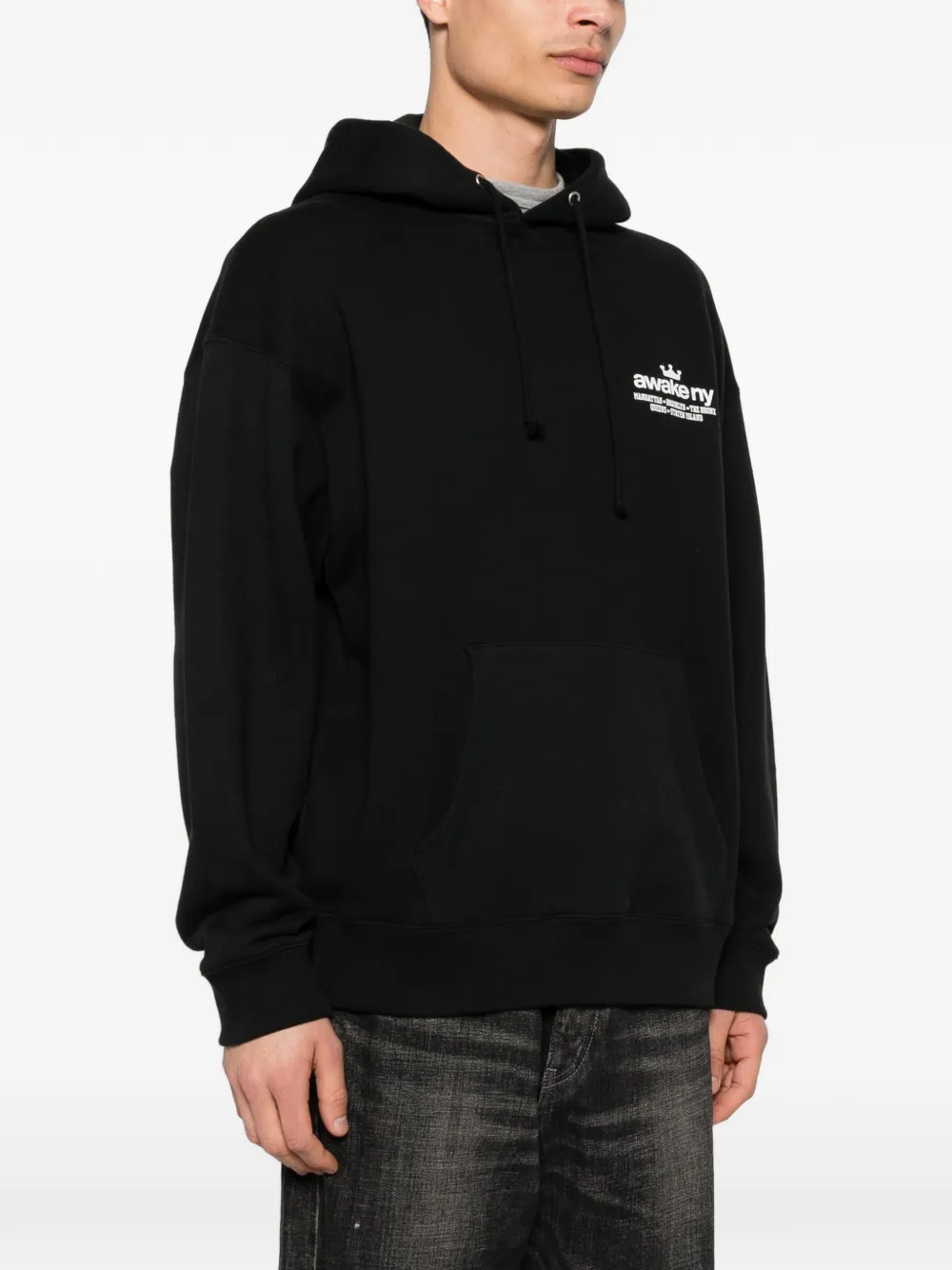 Awake NY Good Everywhere hoodie met logo Zwart