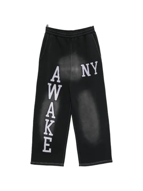 Awake NY letter appliqués trousers