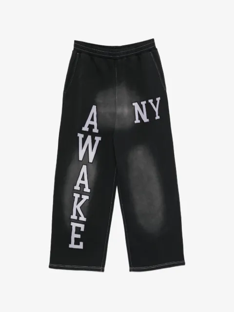Awake NY letter appliqués trousers
