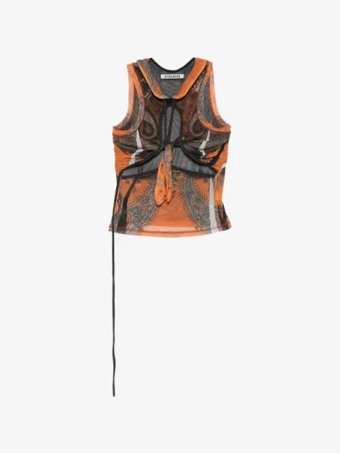 Ottolinger printed tie-detail top