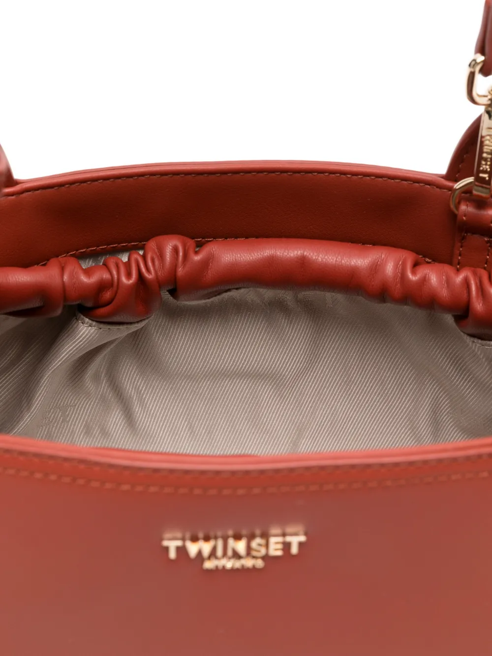 TWINSET Heuptas met logoplakkaat Bruin