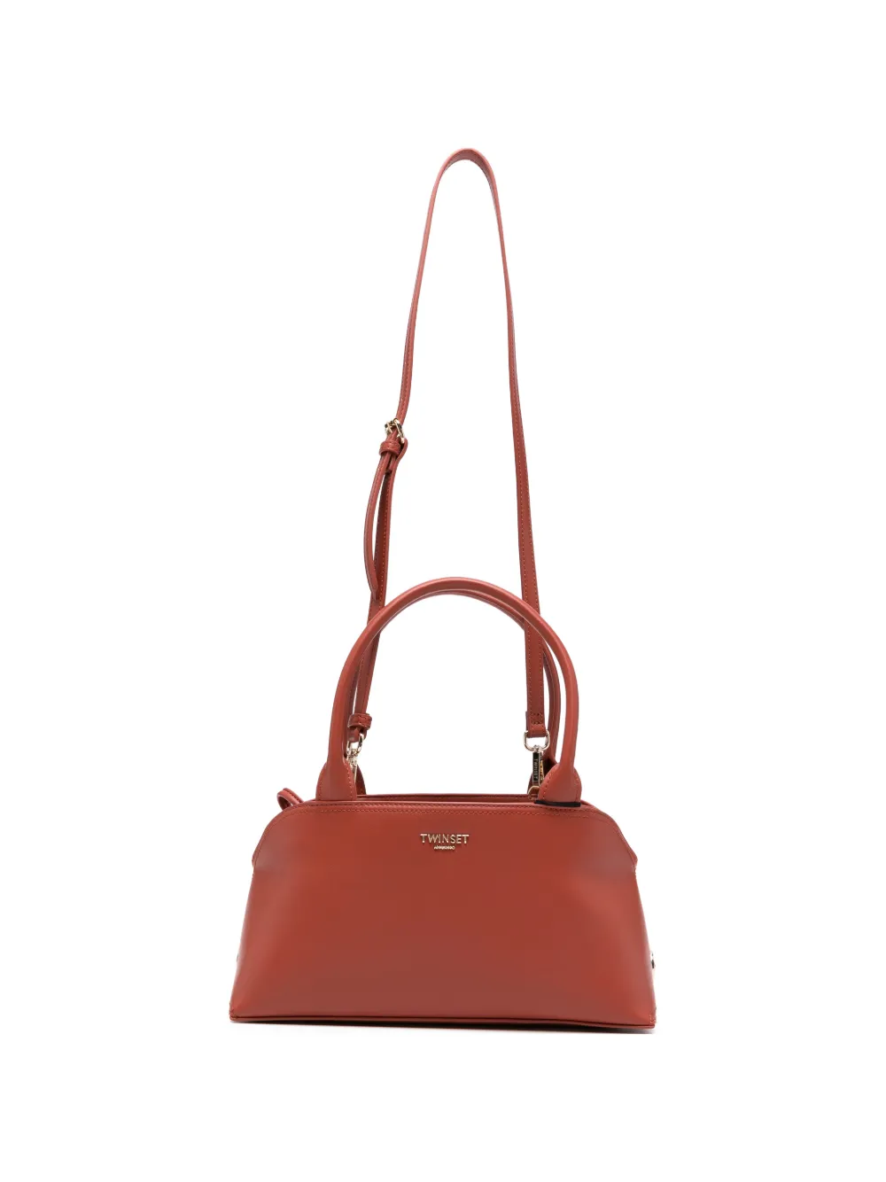 TWINSET logo-plaque tote bag - Marrone