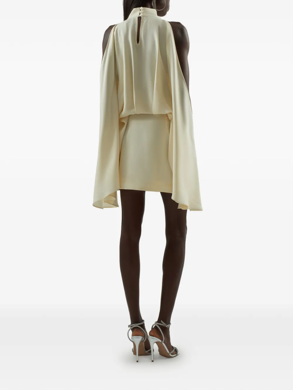  Bacall High-Neck Draped Dress
