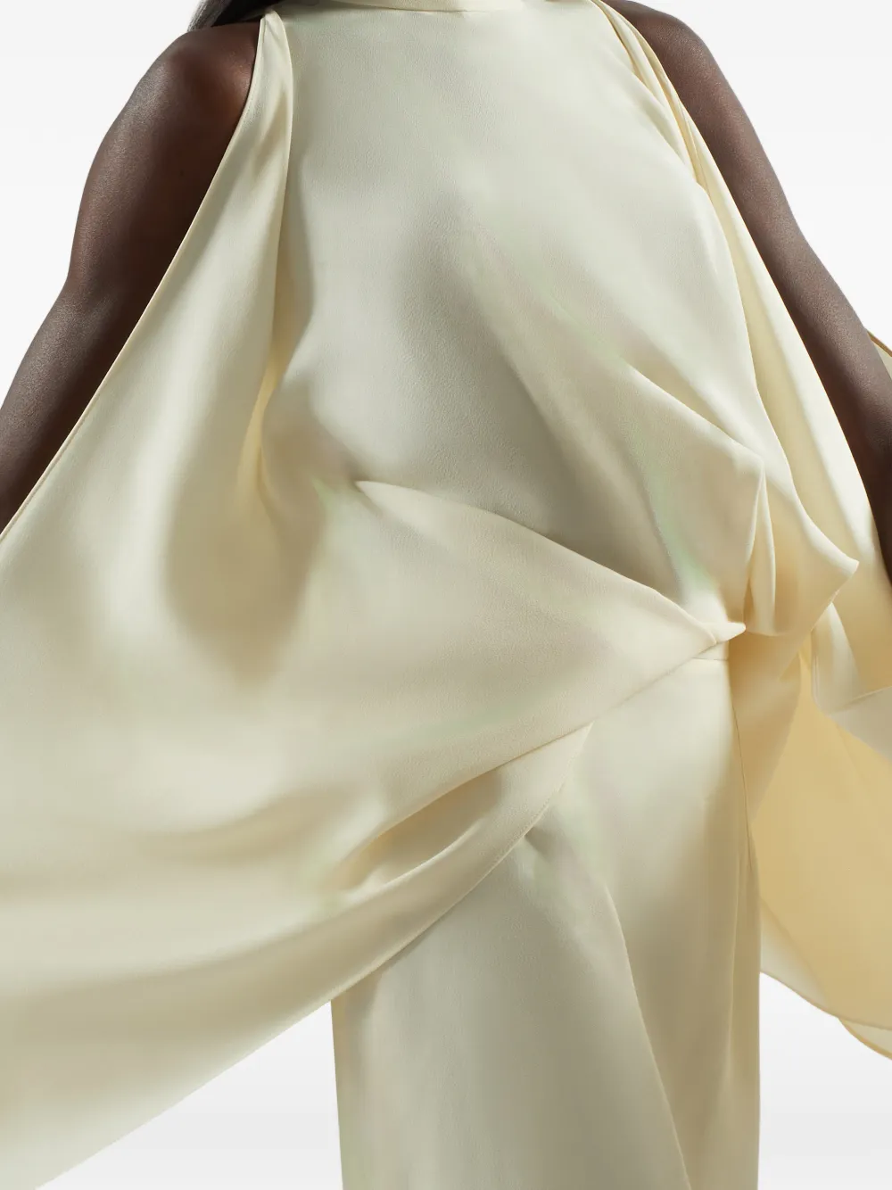  Bacall High-Neck Draped Dress