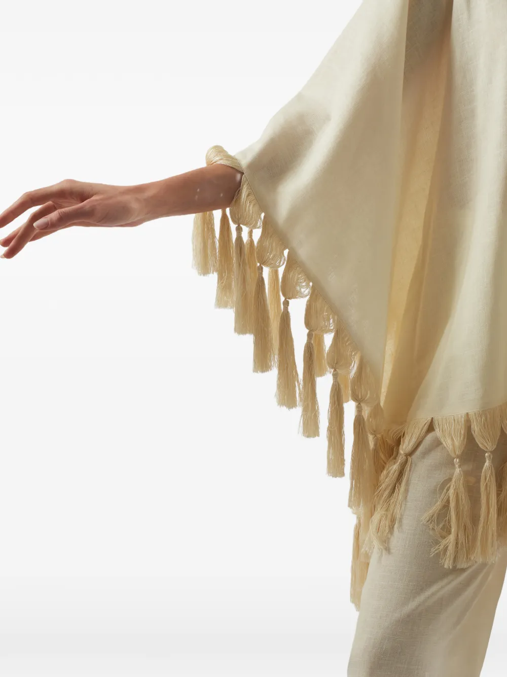 Taller Marmo Aguas Blancas tuniek met kwastje Beige