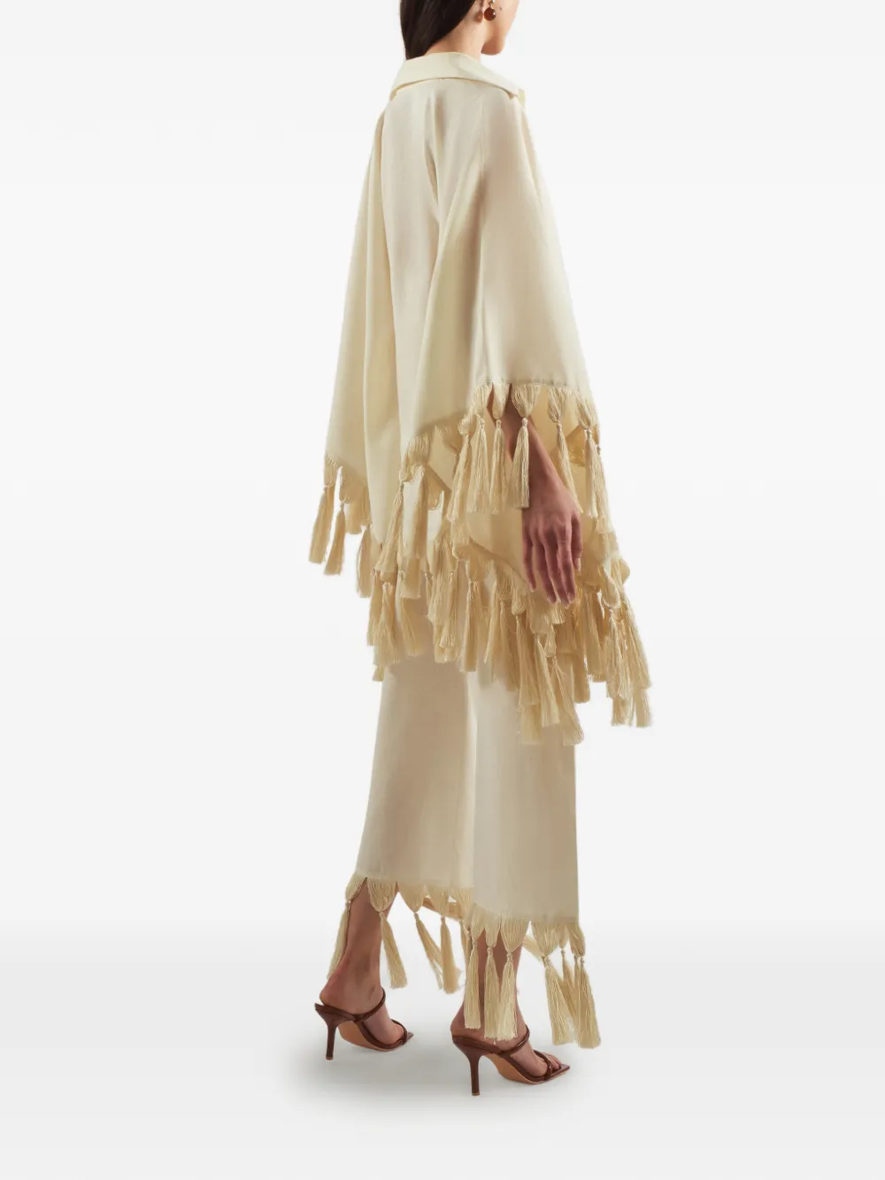 Taller Marmo Aguas Blancas tuniek met kwastje Beige