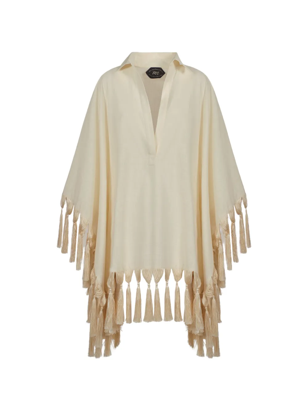 Taller Marmo Aguas Blancas Tassel-trimmed Kaftan In Neutral