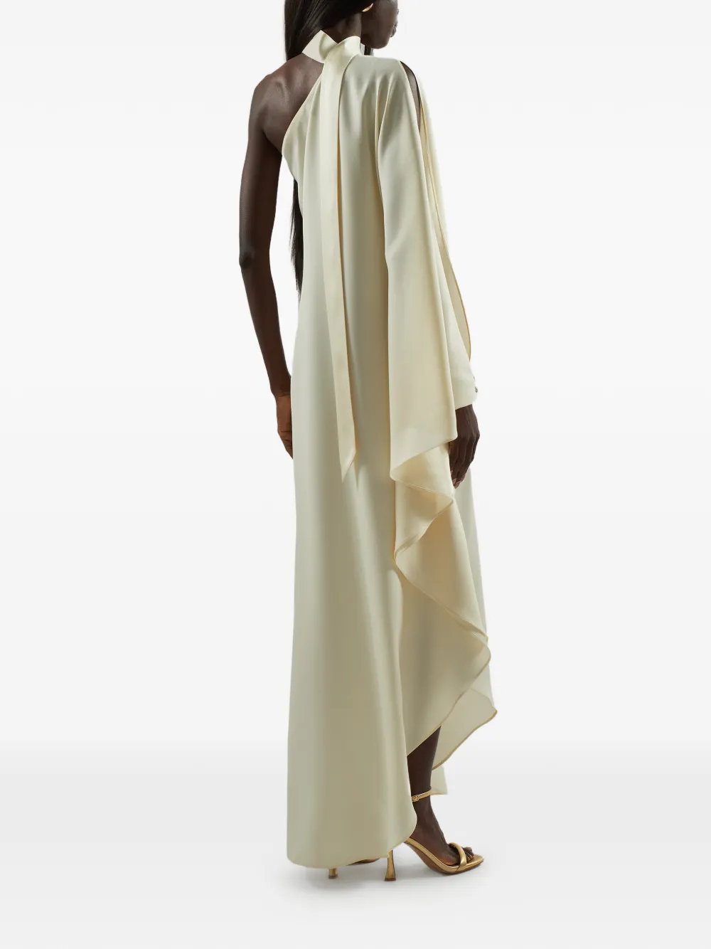 Taller Marmo Florinda asymmetrische jurk met split Beige