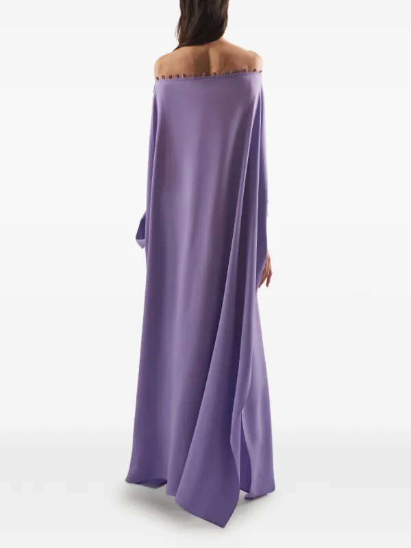purple embellished maxi dress Dare To Dazzle Purple Embellished V-Neck Maxi Dress, Purple  S