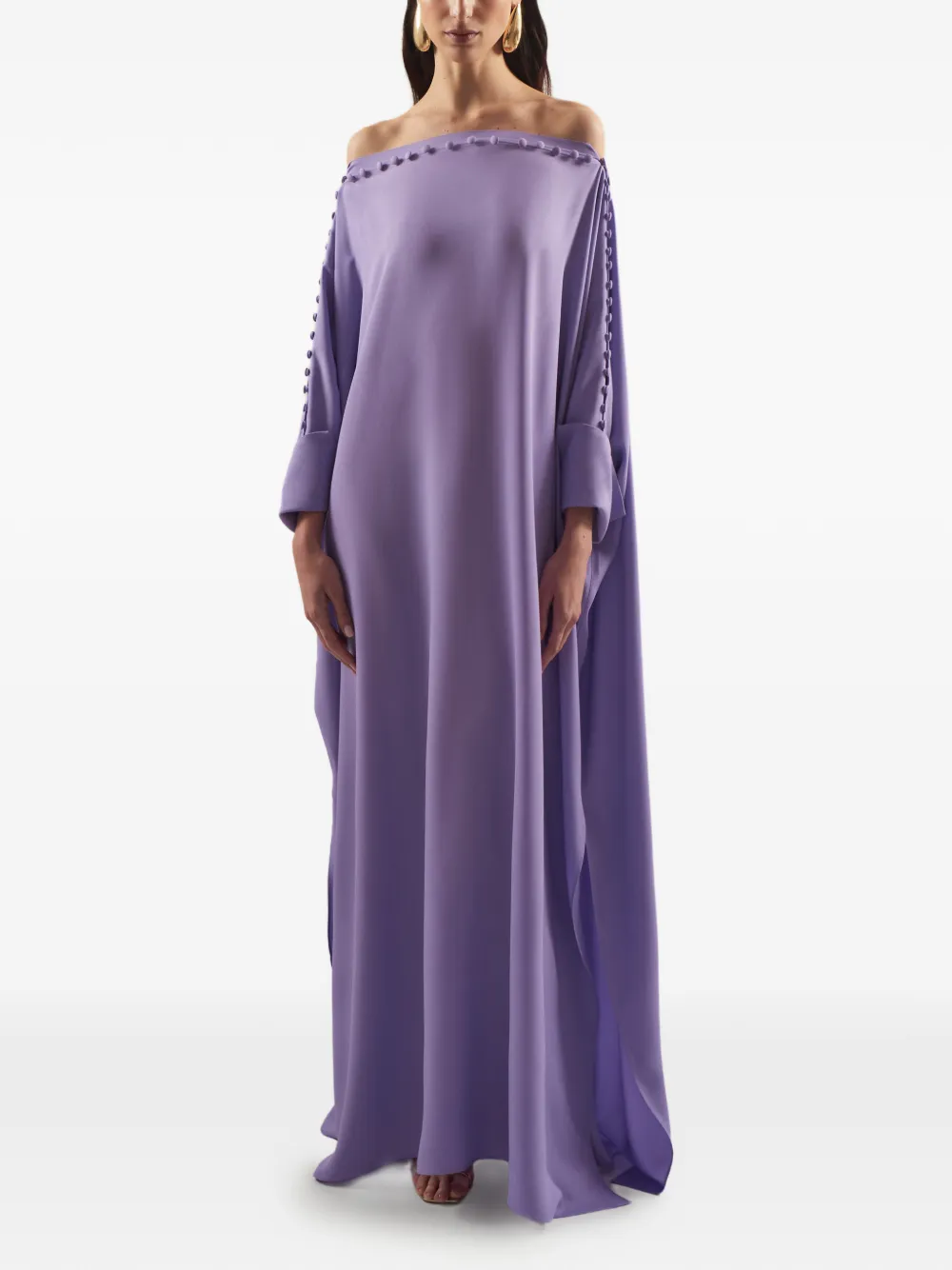 Taller Marmo Mila maxi-jurk verfraaid met knoop Paars
