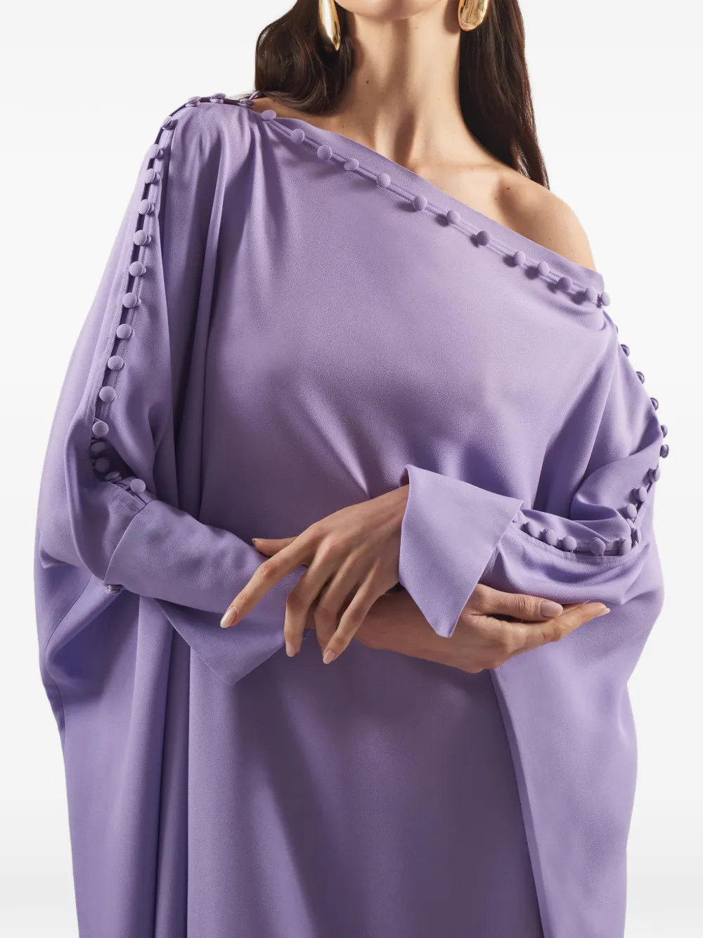 Taller Marmo Mila maxi-jurk verfraaid met knoop Paars