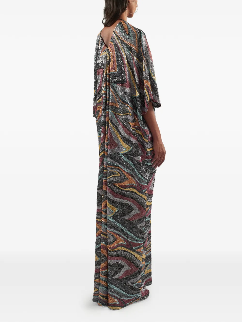Taller Marmo Gala maxi-jurk met pailletten Zwart