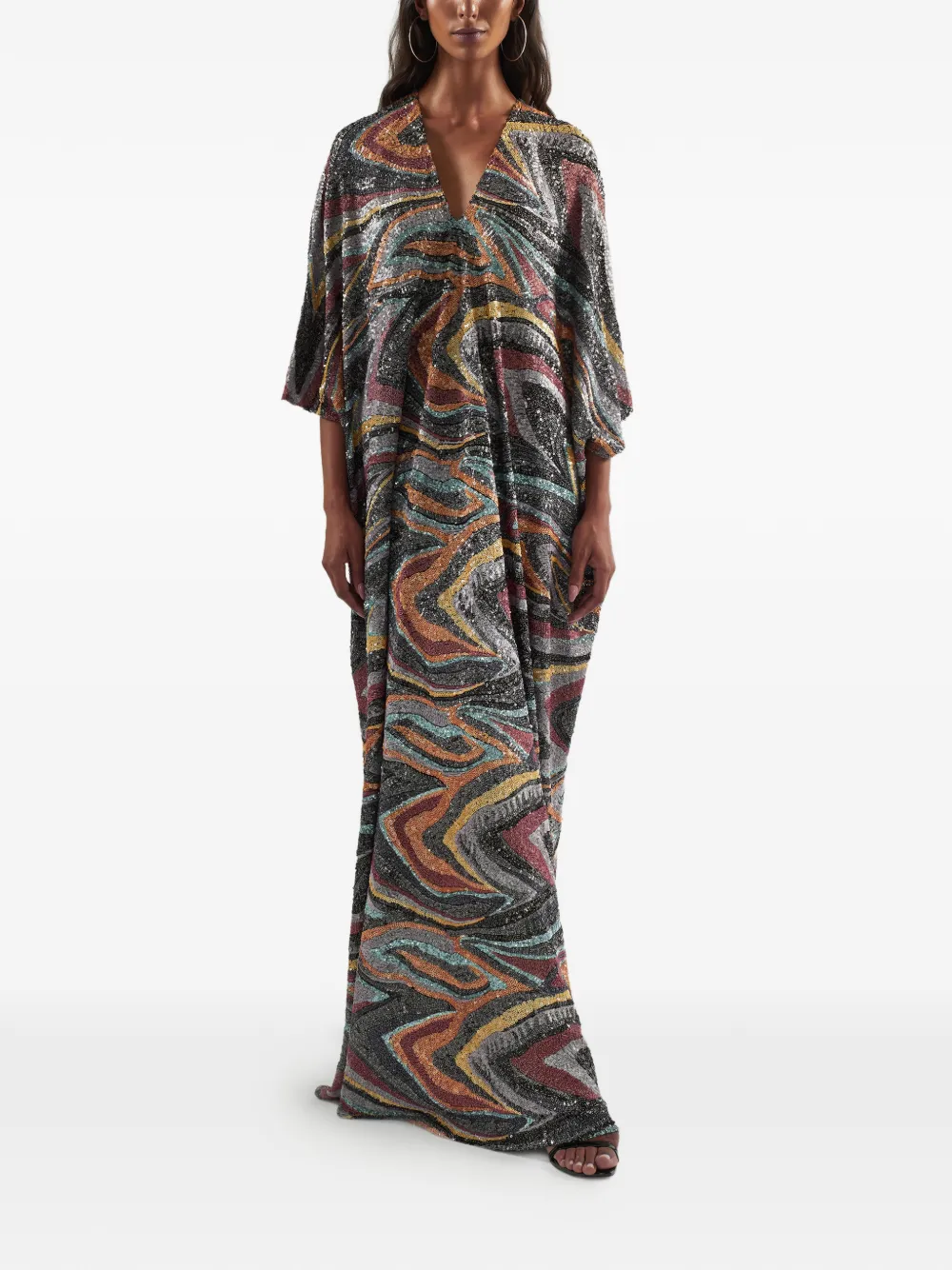 Taller Marmo Gala maxi-jurk met pailletten Zwart
