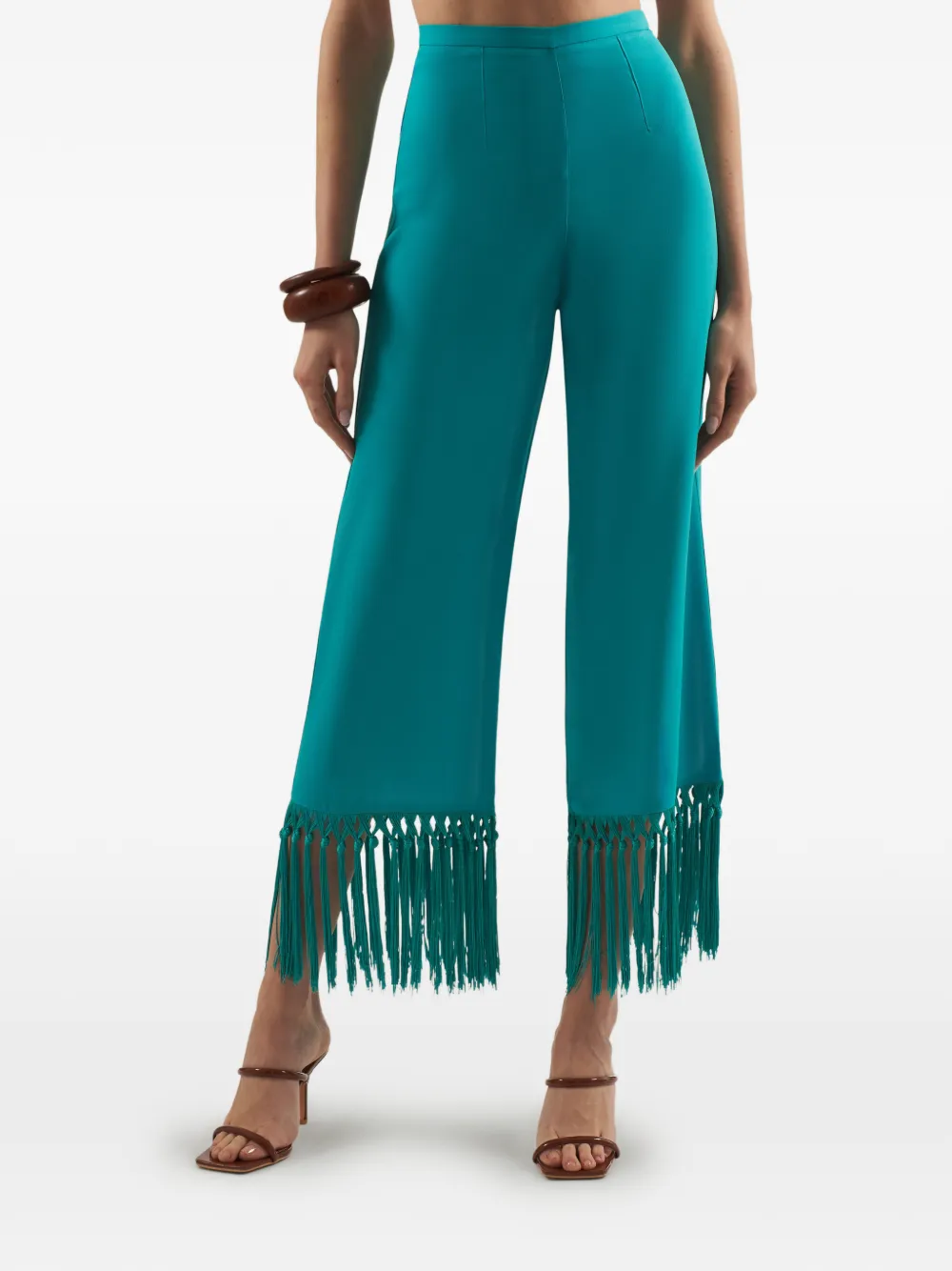 Taller Marmo Tulum broek met franje Blauw