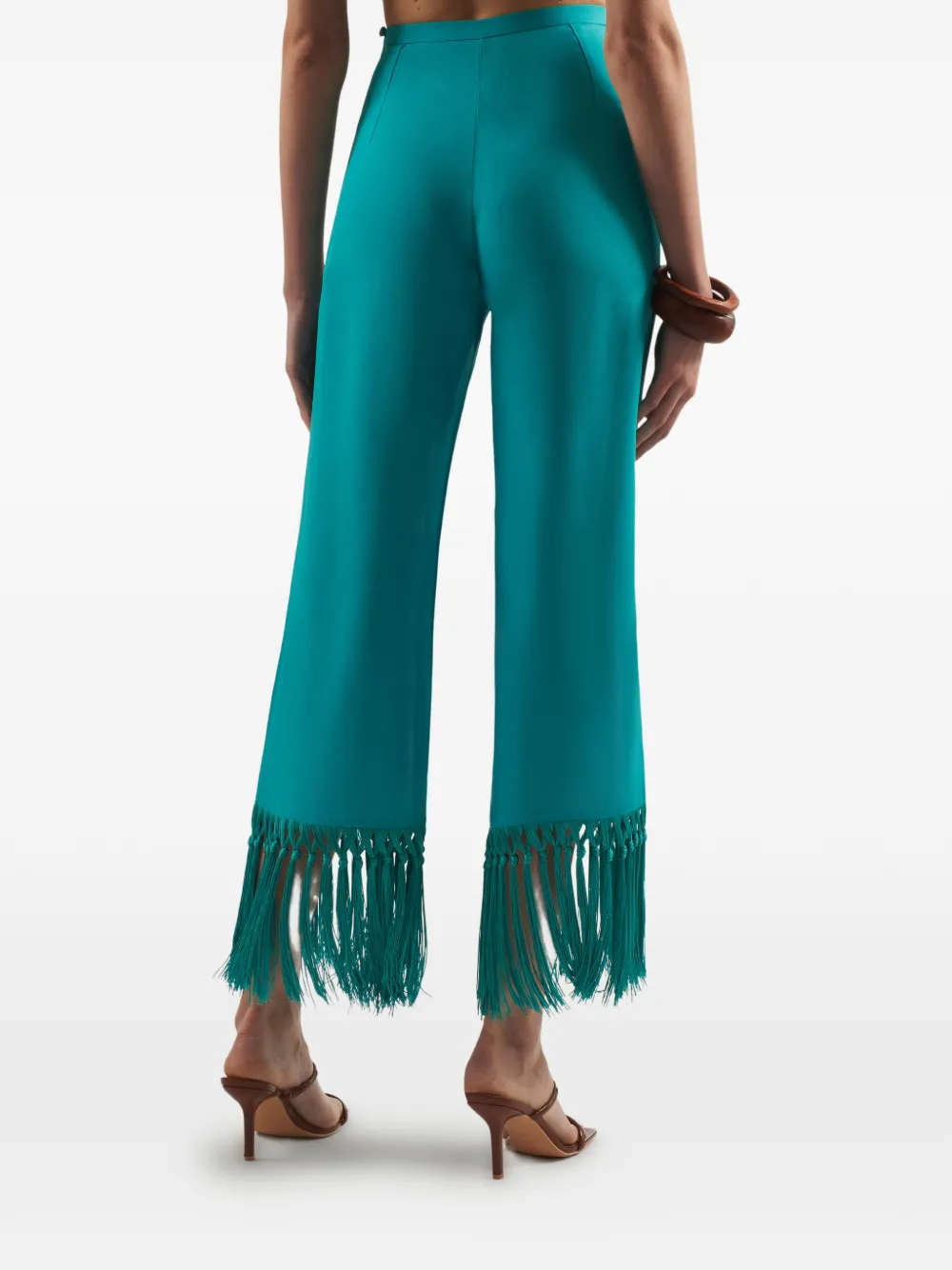 Taller Marmo Tulum broek met franje Blauw