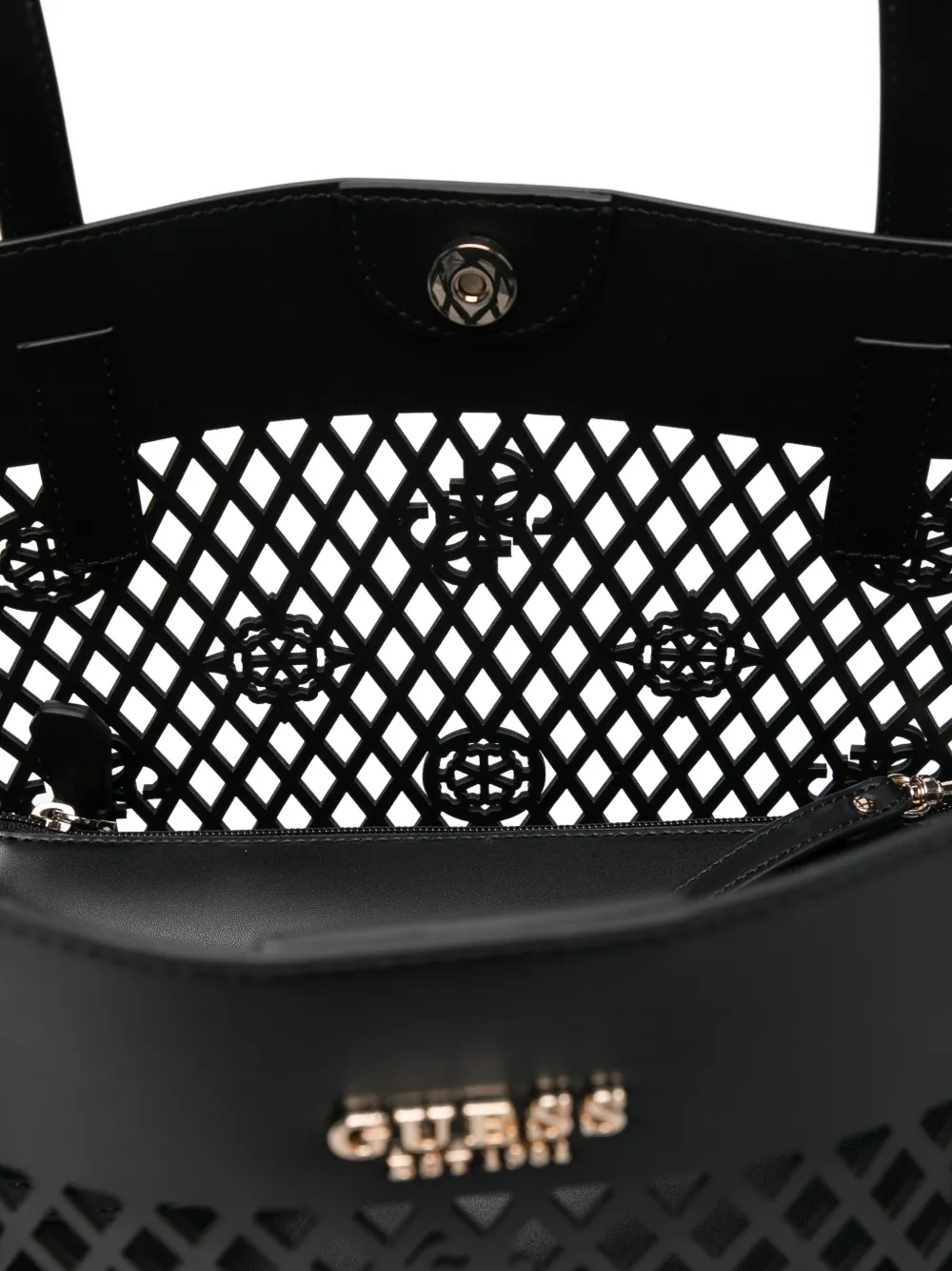 GUESS USA Letty shopper met logo Zwart