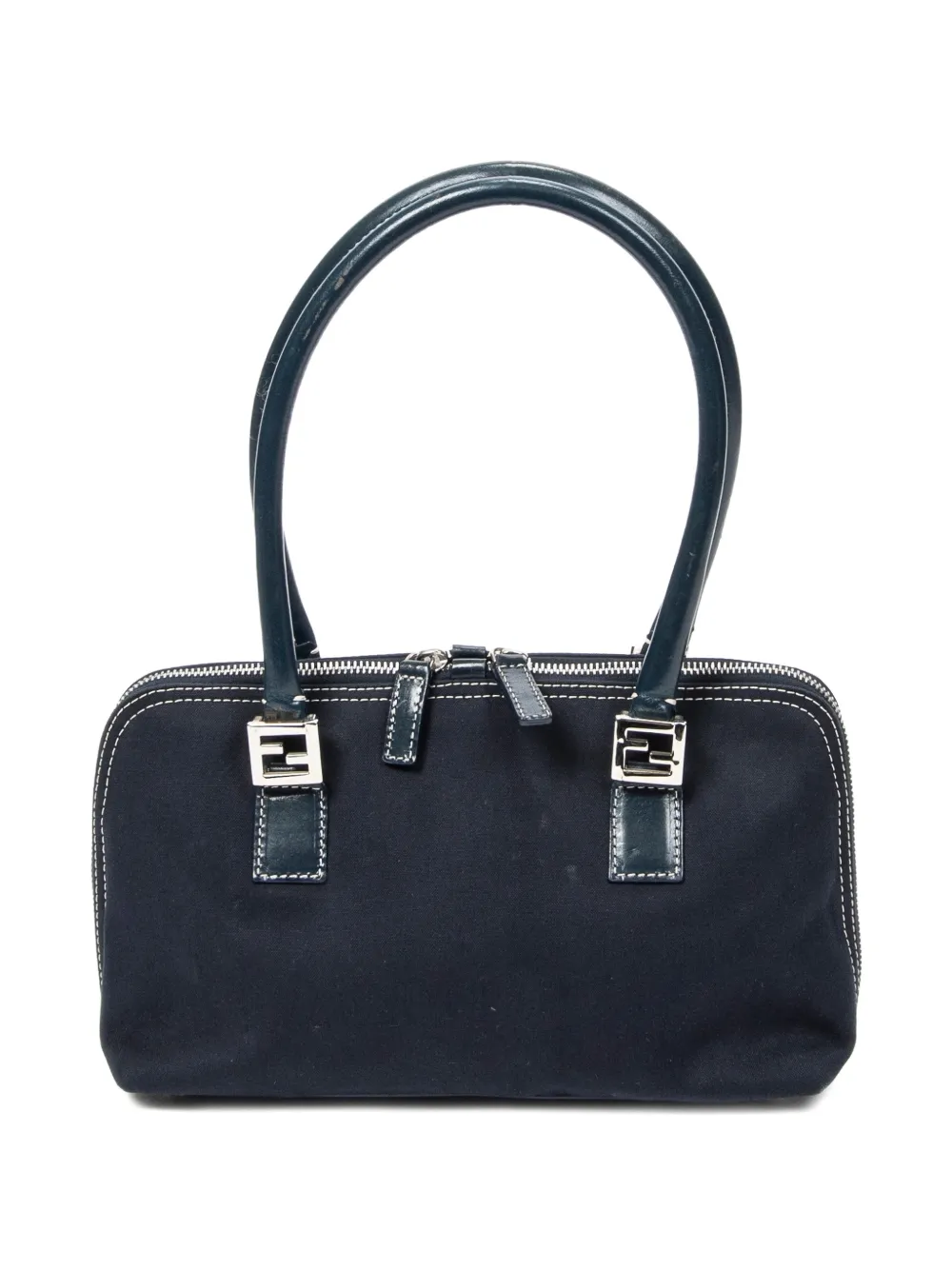 Fendi Pre-Owned small FF Boston shoulder bag - Blu