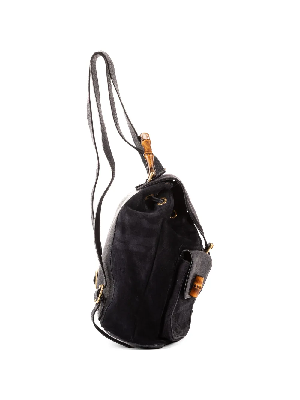 GUCCI Pre-owned Bamboo Backpack In Black